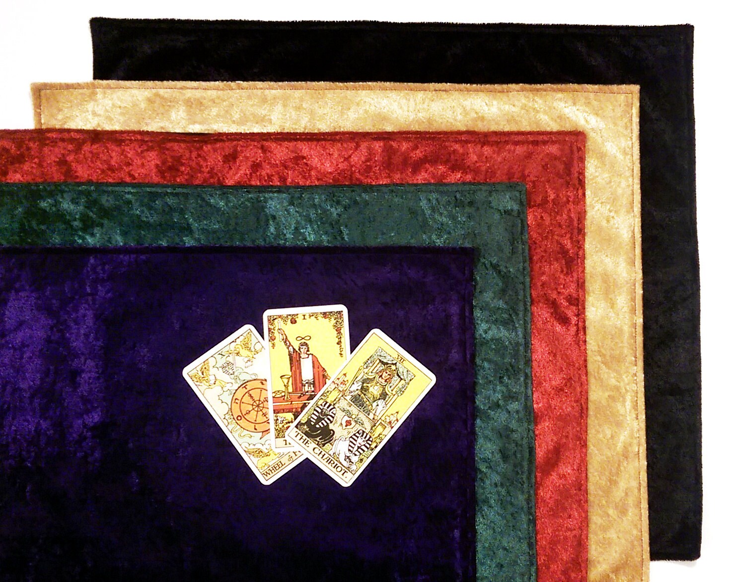 Velvet Tarot Cloth or Altar Cloth with 100% Dupioni Silk