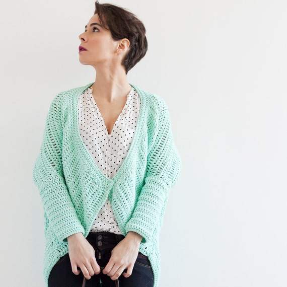 jacket crochet pattern kimono jacket pattern (PDF for kimono download) crochet Mint