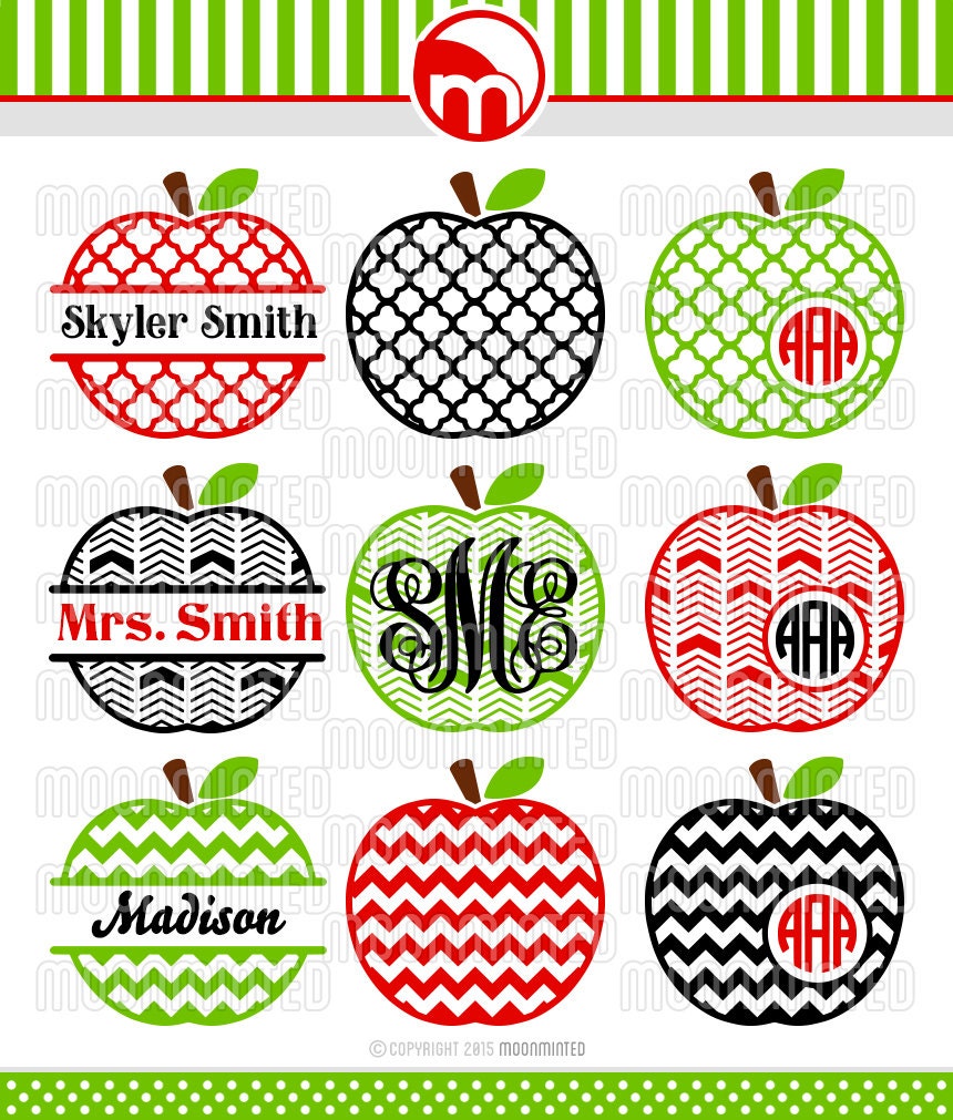 Download Apple Monogram Frames SVG Cut Files for Vinyl Cutters Screen