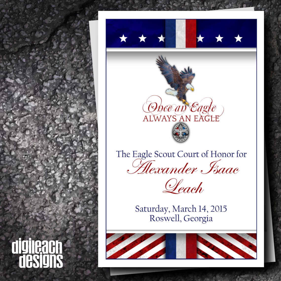 Eagle Scout Court of Honor Program Cover by DigileachDesigns