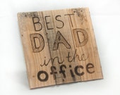 Best Dad Father's Day gift For the office Gift for men Gift for dad Gift for Father Gift for Grandpa Gift for New dad Wooden Office Decor