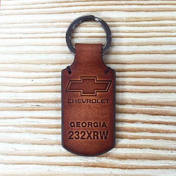 Personalized Custom CHEVROLET leather keychain. by HarisGomtang