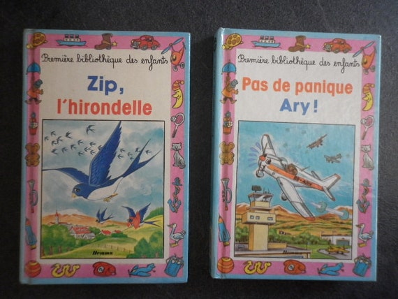 Vintage French Children's Book Set Of 2 Books First