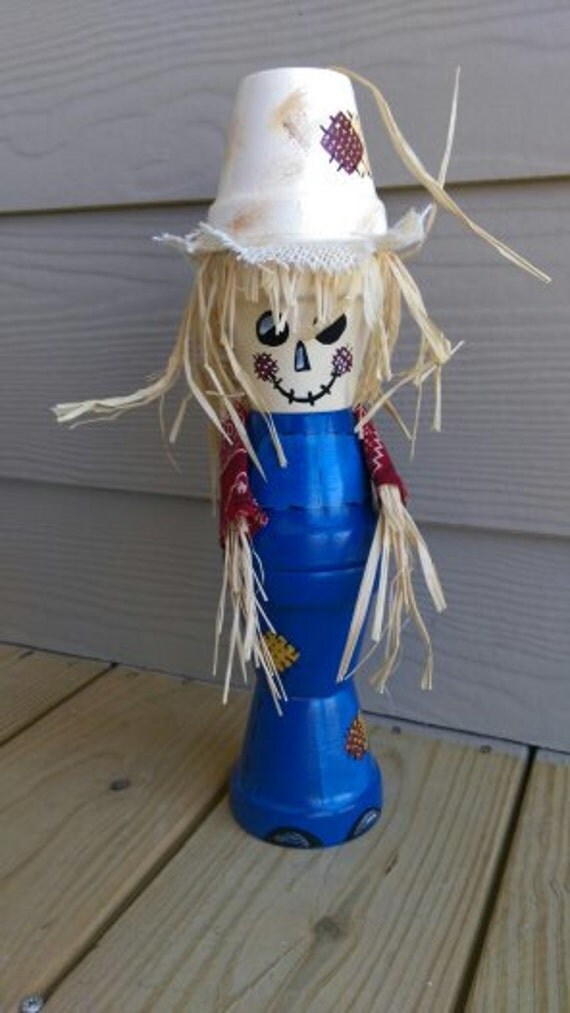 Flower pot Scarecrow by misseyluucreations on Etsy