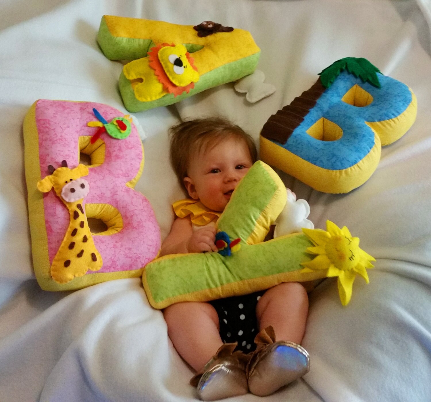 Decorative customized alphabet letter pillows