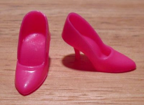 Vintage Barbie Closed Toe Heels plastic shoes by by DollMystique