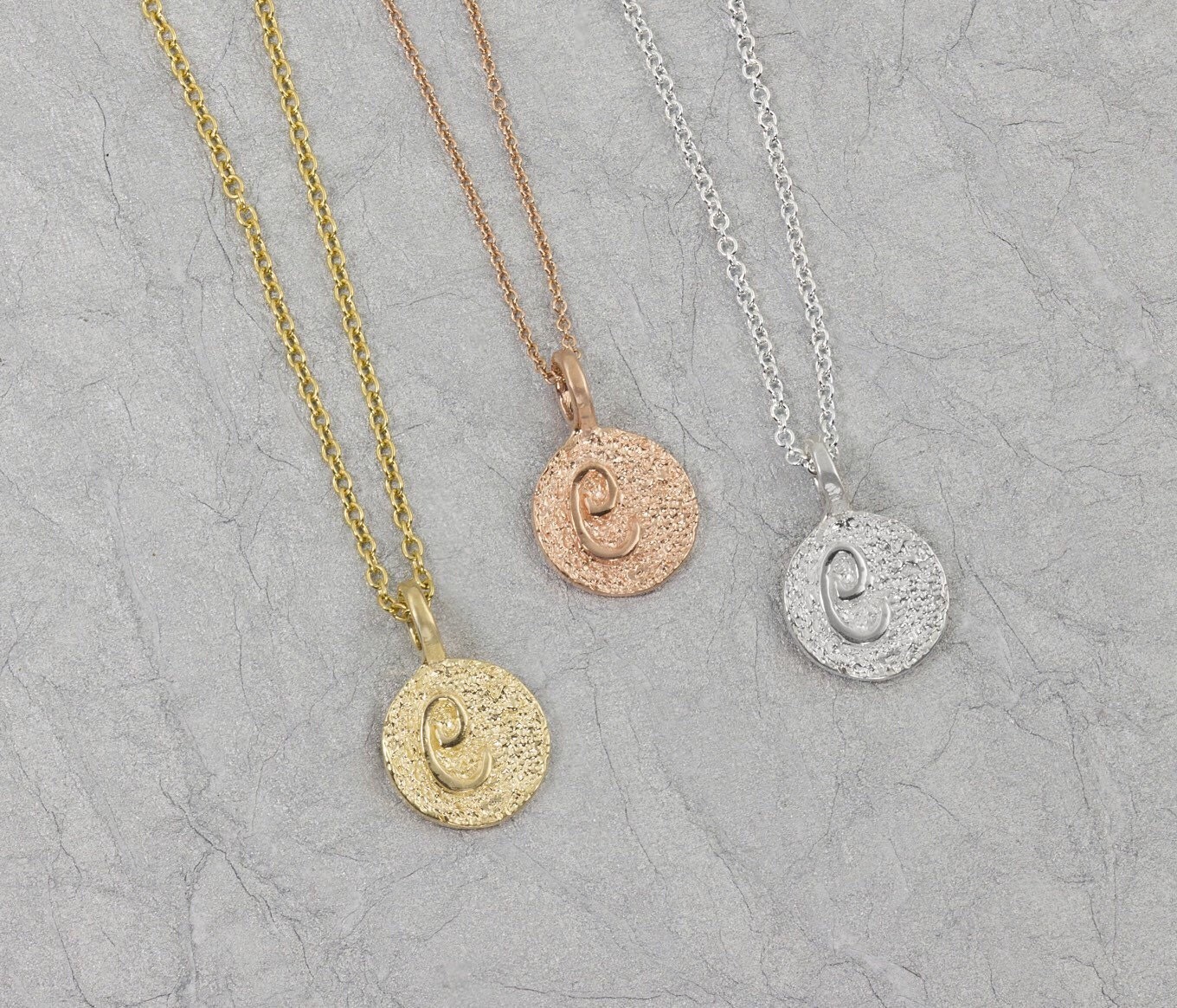 Initial Necklace Letter C Initial Monogram