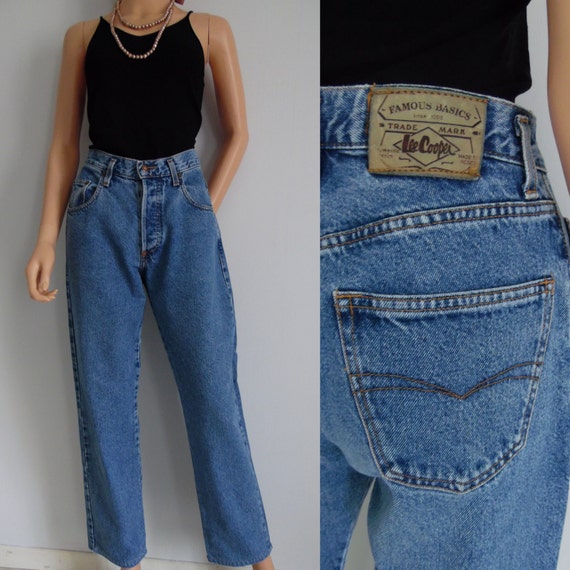 Lee Cooper blue vintage jeans pants 80s retro high waisted