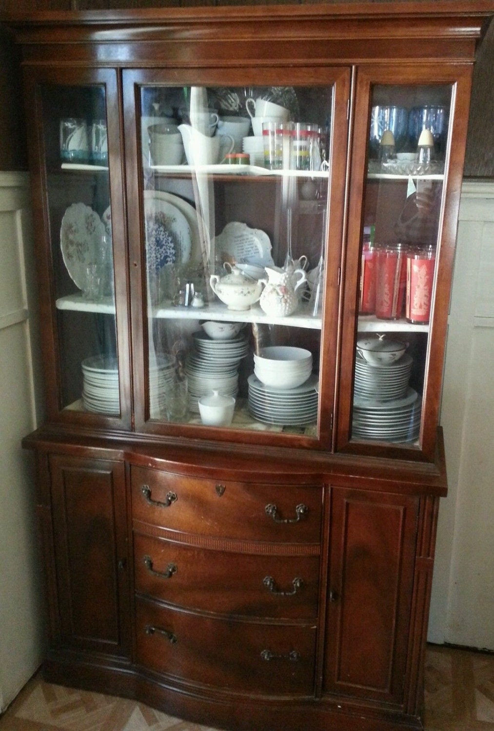 1940's Vintage Mahogany Duncan Phyfe China by DreamGLAM