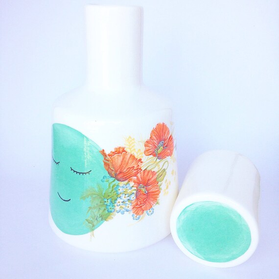 Ceramic Water Jug Water Jar Personalised Water Jug by maribray