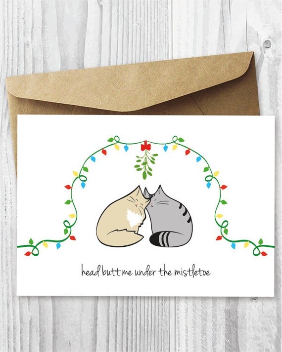 Christmas Cards Printable Christmas Cat Cards Love Cats