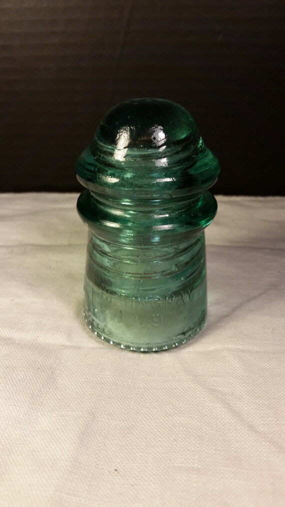 Hemingray No 9 CD 106 Pony Style Glass Insulator Vintage Aqua