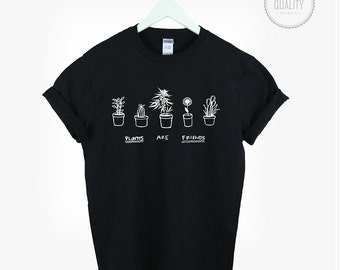 PLANTS ARE FRIENDS weed t-shirt shirt black unisex womens mens marijuana dope kale vegan tumblr pinterest instagram 100% cotton *brand new