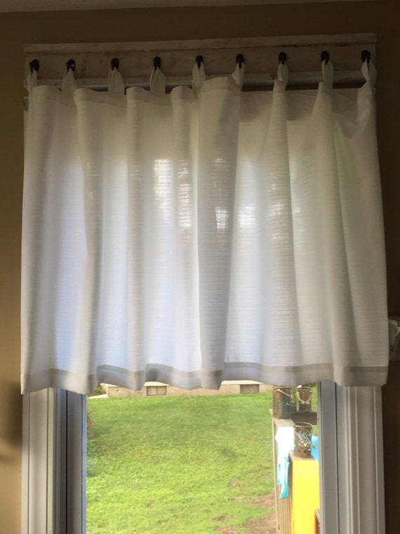 Items similar to Rustic Curtain Rack 36" Wide Drape Hooks on Etsy