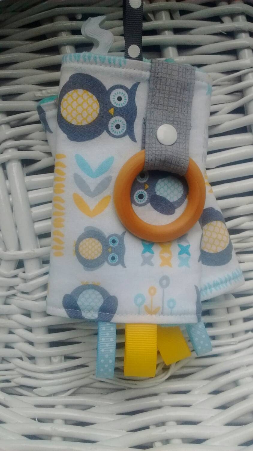 Baby Carrier Strap Covers with Teething Rings by