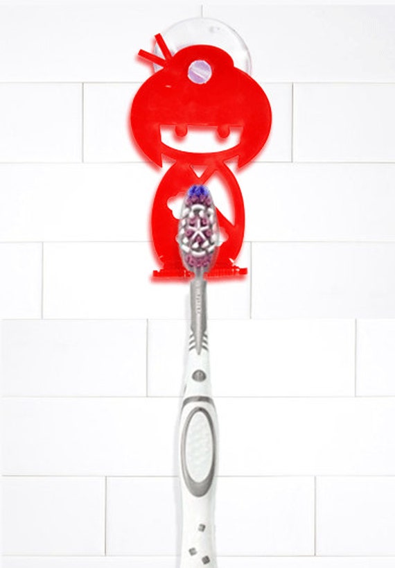 Japanese figure toothbrush holder stand With silicone by mysheyne