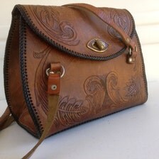 Beautiful Vintage Hand Tooled Leather Purse