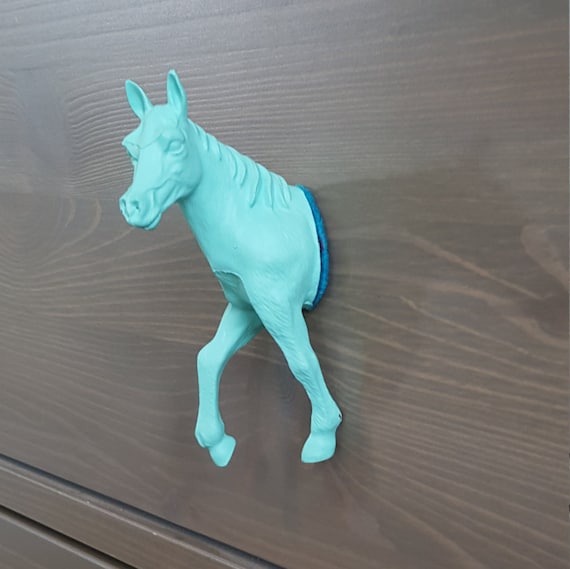 Aqua Horse Head Drawer Pulls by MonkaGoods on Etsy