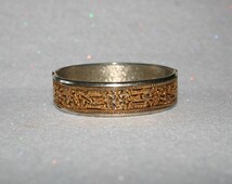 Popular items for gold filigree bangle on Etsy