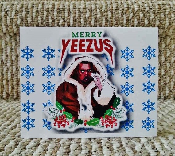 items similar to kanye west christmas merry yeezus card items similar to kanye west christmas merry yeezus card