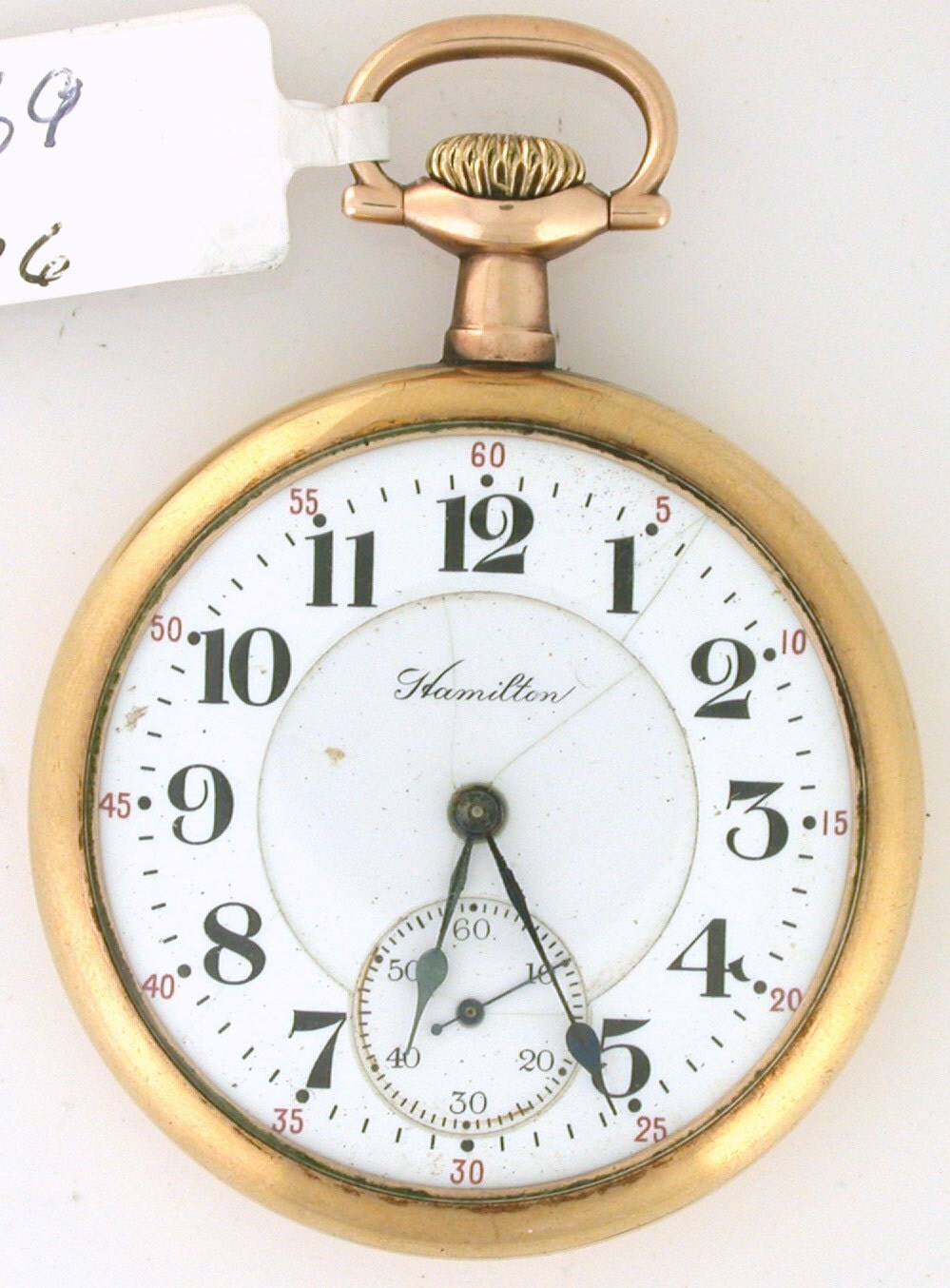 1960s Hamilton Pocket Watch Gold Filled by SharpFacetsGallery