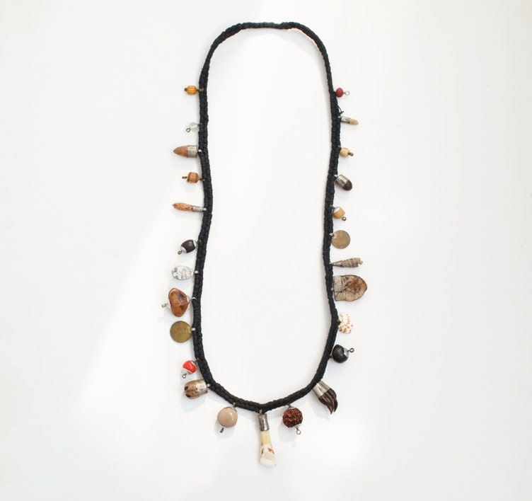 Vintage Shaman necklace charm necklace tribal necklace