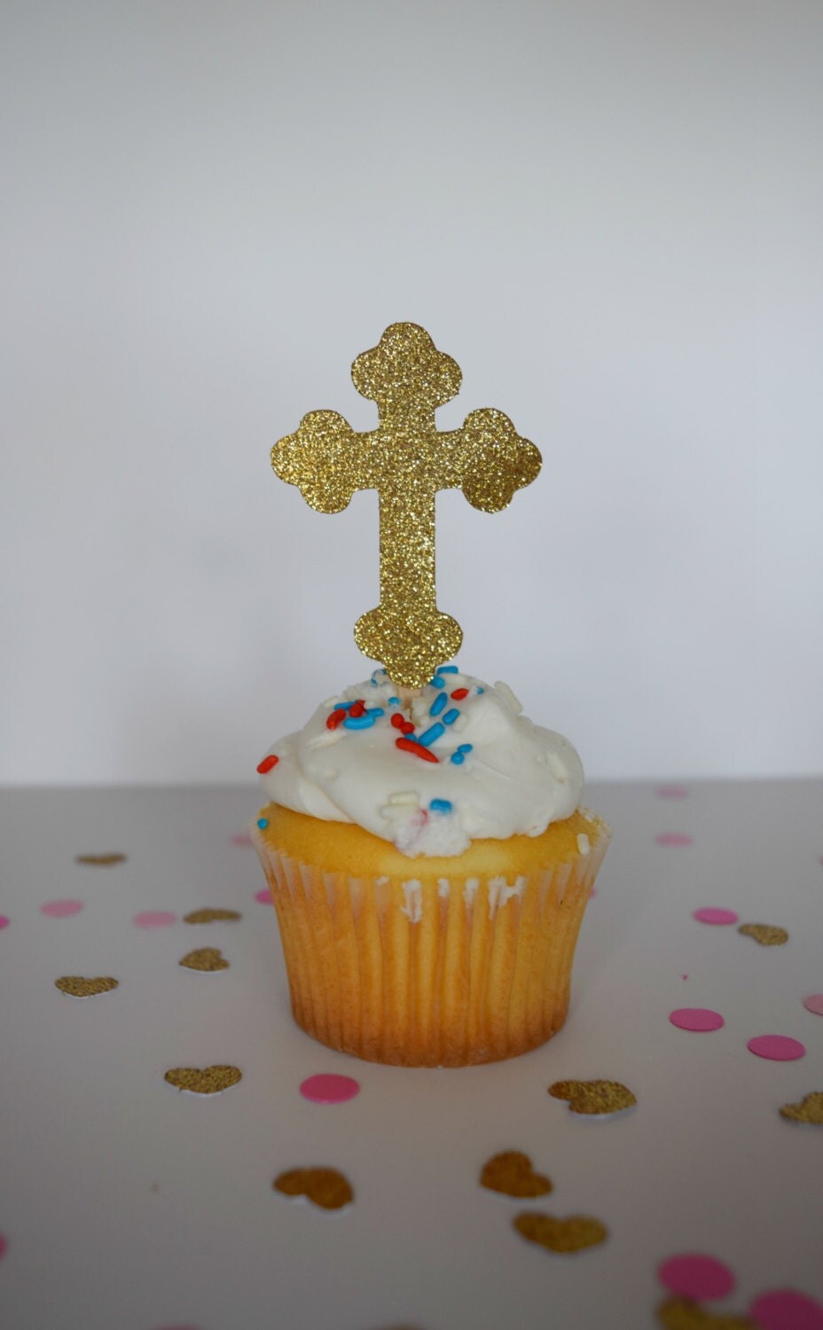 Christening Cupcake Toppers Baptism Cupcake Toppers Cross