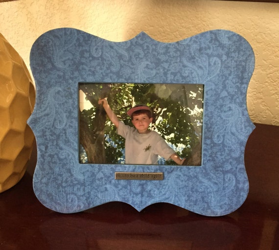 Blue Picture Frame Navy Photo Frame by EthelsGranddaughter