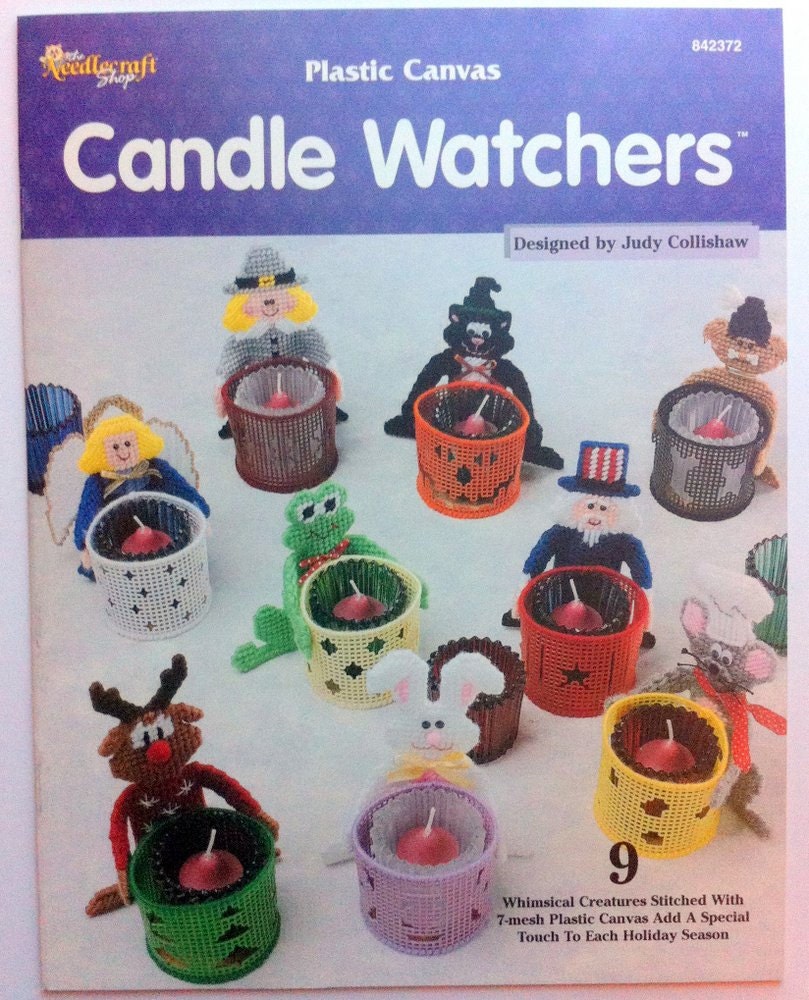 Plastic Canvas Tealight and votive Candle holder by CHpatterns