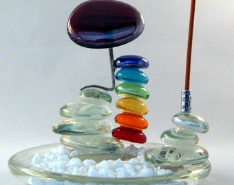 incense holder, incense burner, balance stack, seven chakra incense, meditation incense, metaphysical incense, peace, calming, feng shui