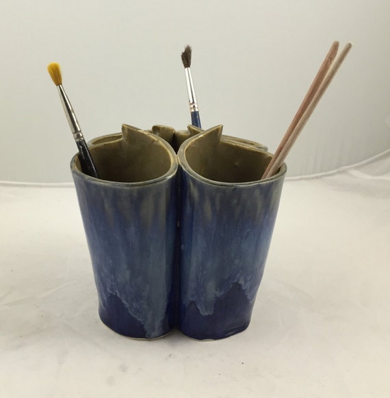 Ceramic Brush Holder Utensil Holder Handmade Toothbrush