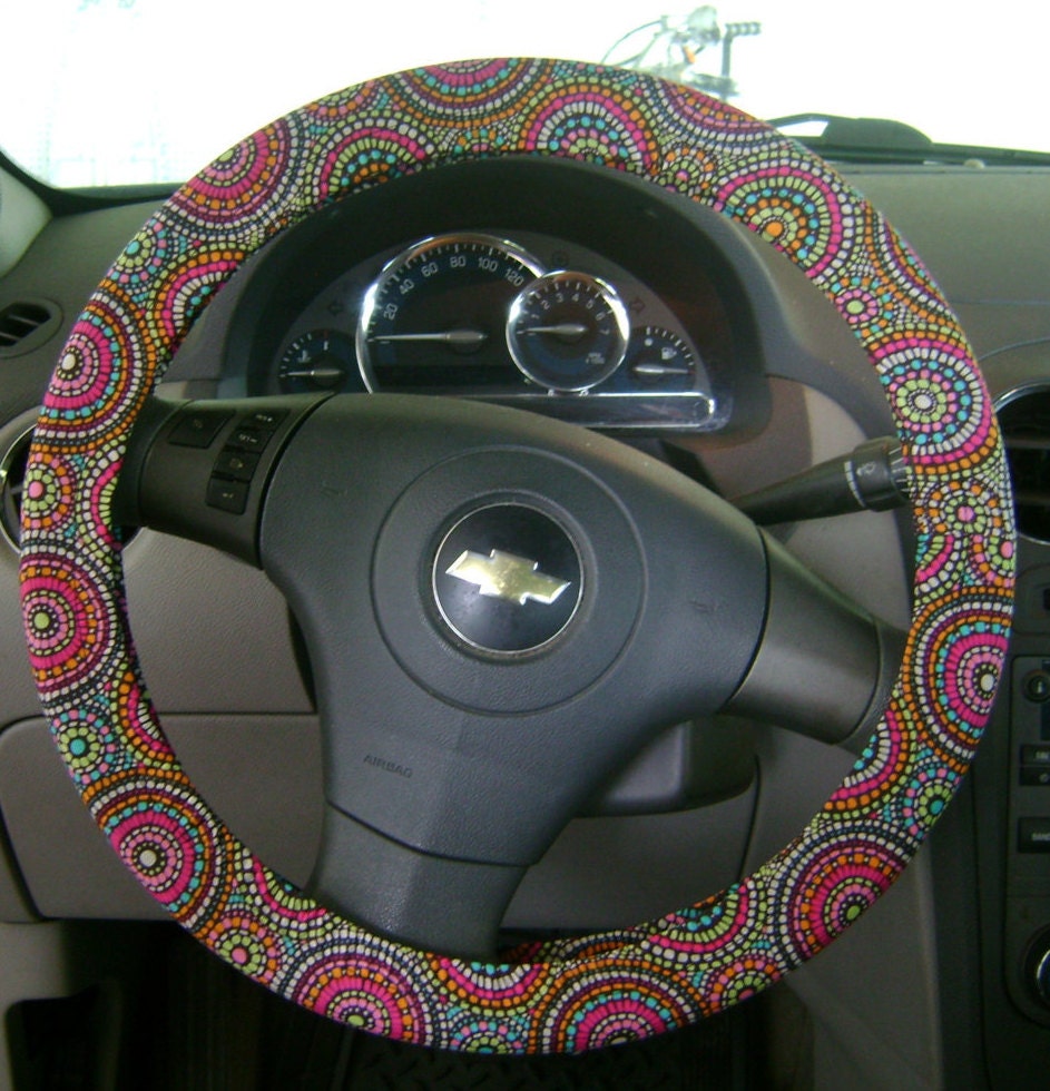 Fabric Steering Wheel Cover Car Decoration Travel Accessory