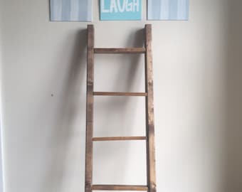 Rustic Ladder, Ladder, Wooden Ladder, Blanket Ladder, Quilt Rack, Quilt Ladder, 4 feet