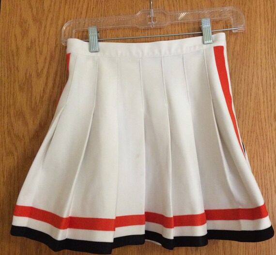 Full Pleated White Cheerleading Uniform Skirt