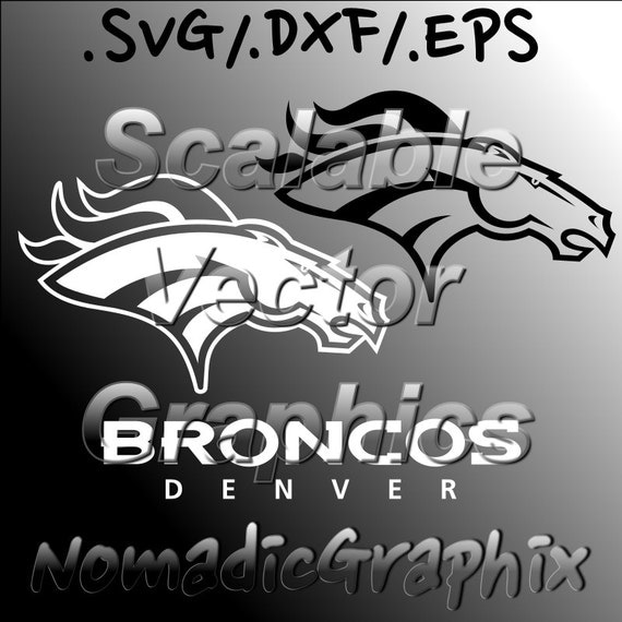 Denver Broncos 02 With Logotype Vector Cut by NomadicGraphixSVG