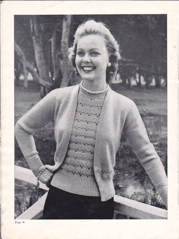 Instant download book of vintage women's knitting 1950s