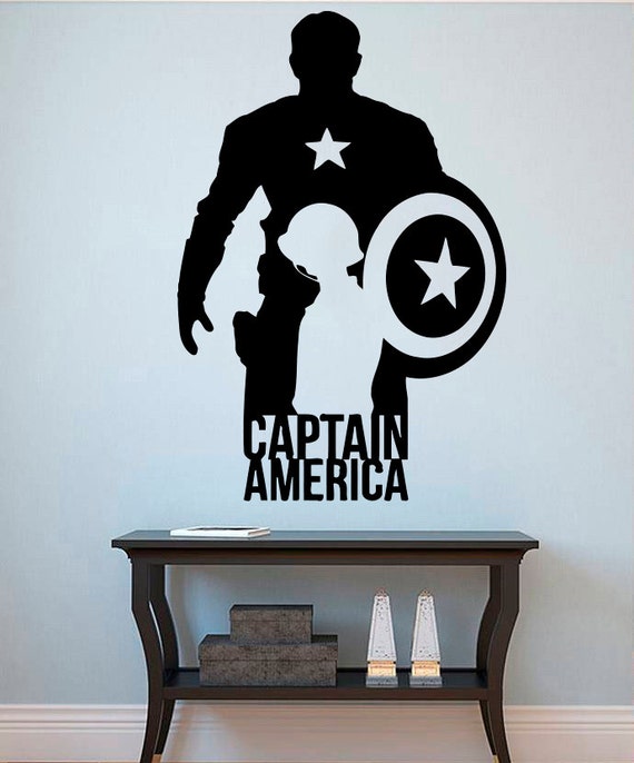 Captain America Wall Vinyl Decal Captain by kellywallstickers