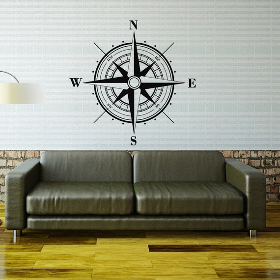  Nautical  Compass Rose Wall  Decal Compass Rose by 
