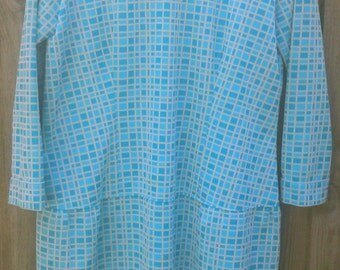 Vintage Size 16 1960s, Green graphic Dress