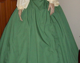 1860's Garibaldi Blouse, belt and skirt, Made to Order