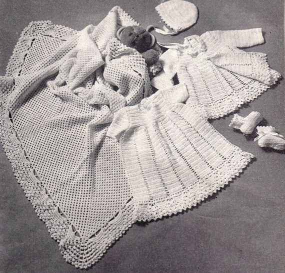 PDF Baby Crochet Pattern / Christening Robe Baptism dress