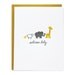 Welcome Baby Animals Letterpress Card