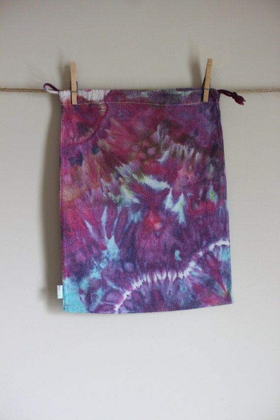 Ice Dyed Reusable Gift Bag. Bulk Food Bag. Produce Bag. Large. Linen ...