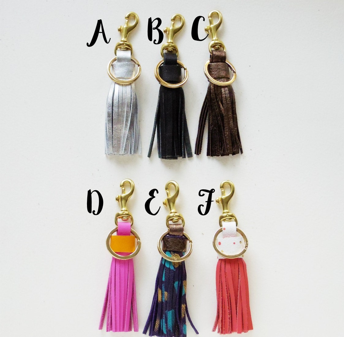Leather Tassel keychainLeather tasselLeather bag charm