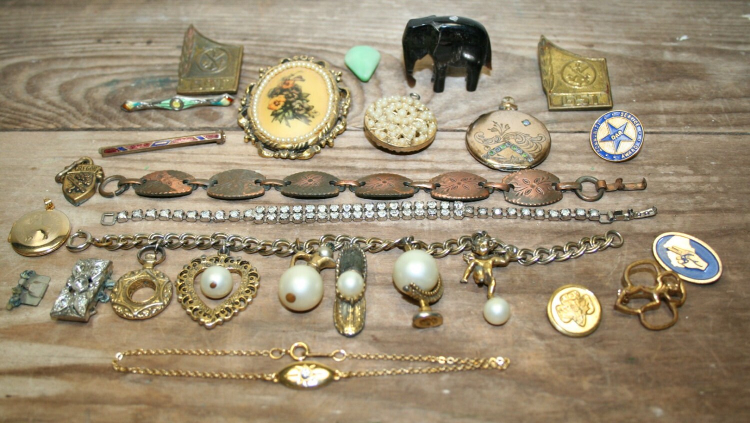 Vintage Jewelry Findings Steampunk salvaged Jewelry by