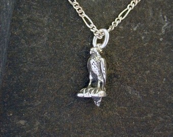 Sterling Silver Hawk Pendant on a Sterling Silver Chain