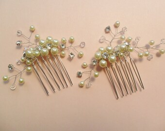 Green Rhinestone Bridal Bridesmaid Wedding Hair Comb