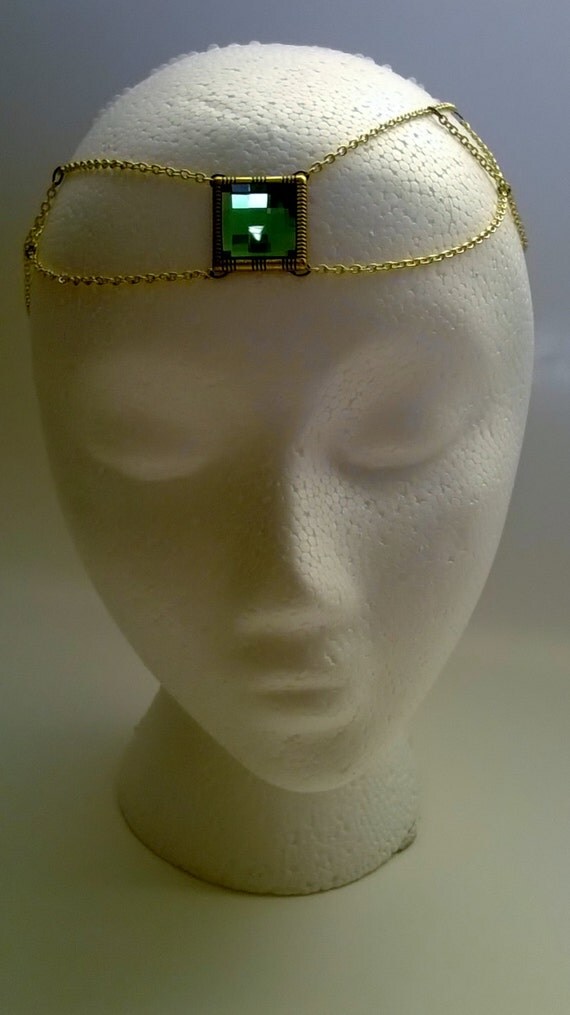 Green Jeweled Headband