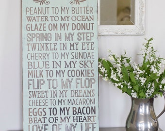 Beautiful Hand Painted Wood Sign. Rustic Home Decor. Wedding Gift. Wedding Present. Living Room. Subway Art Sign. Home Decor. Housewears.