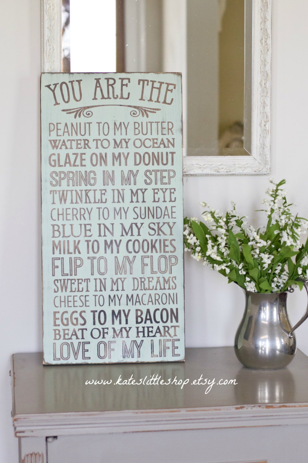 Beautiful Hand Painted Wood Sign. Rustic Home Decor. Wedding